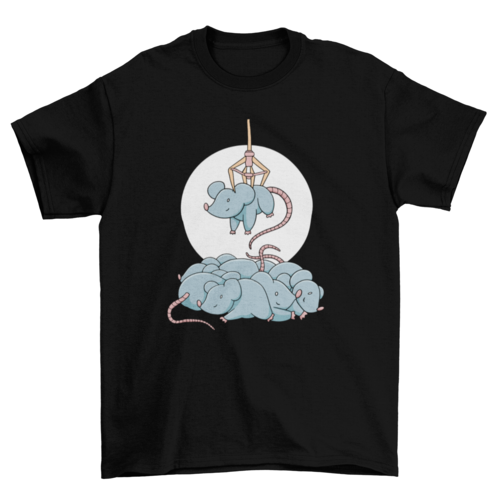 Mice in claw machine t-shirt design