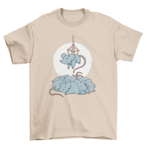 Mice in claw machine t-shirt design