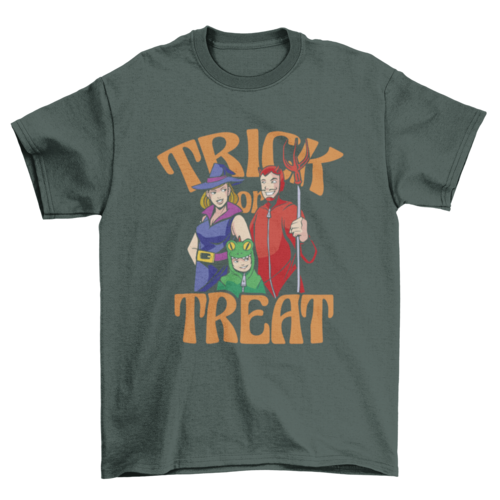 Family in halloween costumes t-shirt design