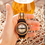 Waidzeit Chronograph Beer wooden strap Men