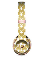 White and Gold Foil Hearts v11 Full-Body Skin Kit for the Beats by Dre