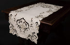 Xia Home Fashions Garden Trellis Cutwork Table Runner 15x34 White