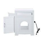 Hidden Cat Litter Box Furniture with Storage Bench , Wooden Pet House