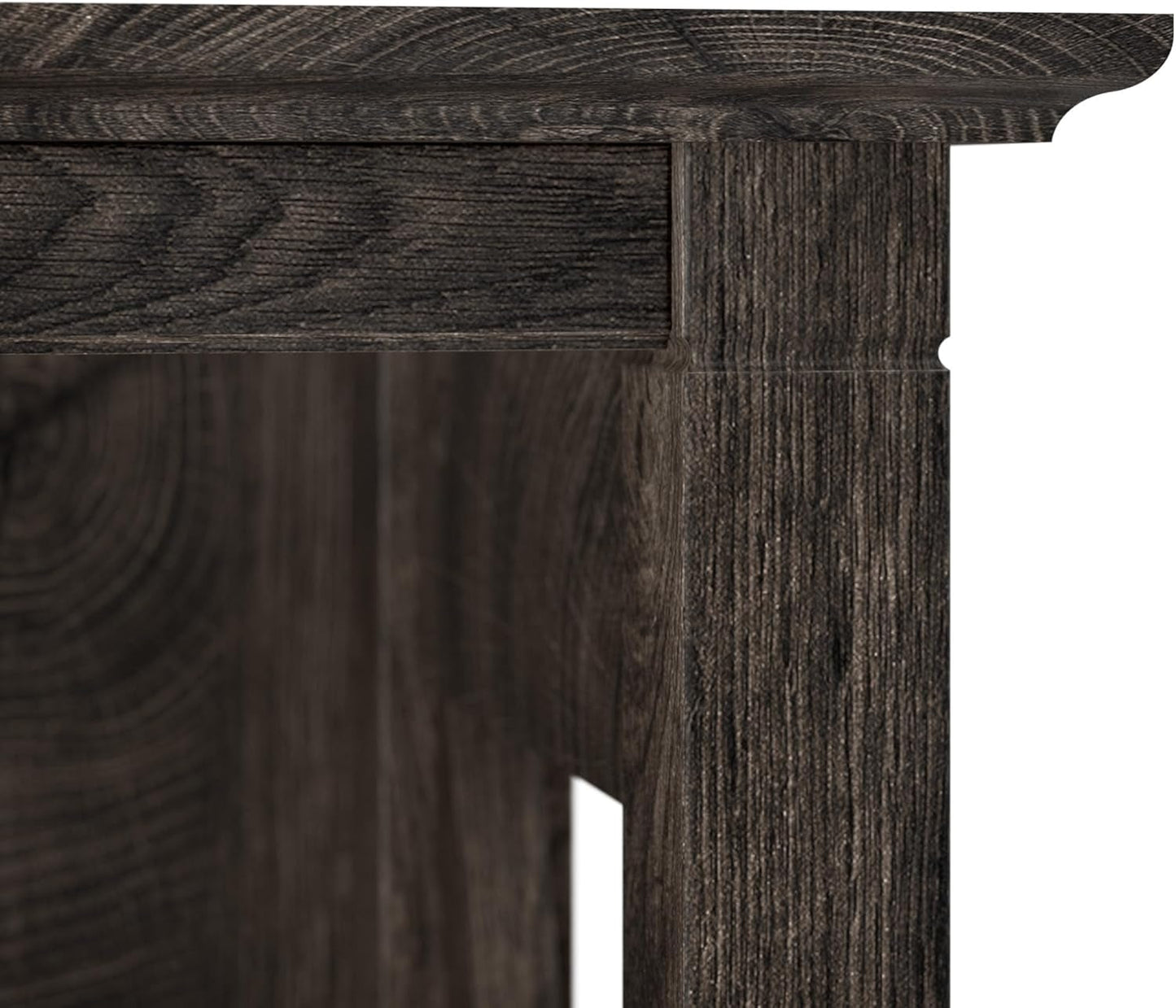 Bush Furniture Tall 5 Shelf Bookcase Dark Gray Hickory