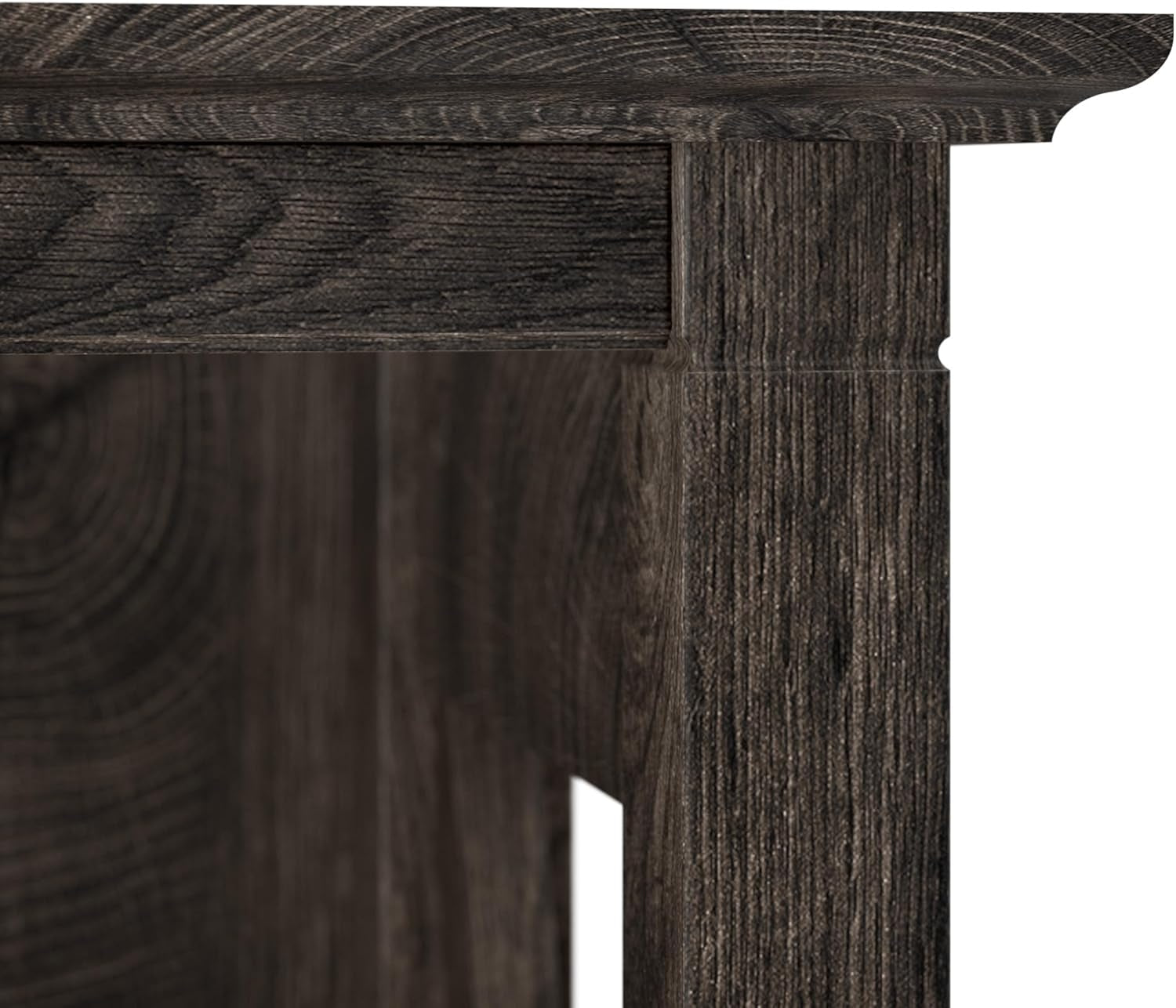 Bush Furniture Tall 5 Shelf Bookcase Dark Gray Hickory