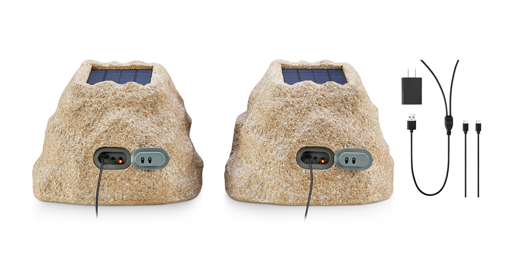 SoundPro 1-Pair Bluetooth Multi-Link Solar Rechargeable Wireless Rock