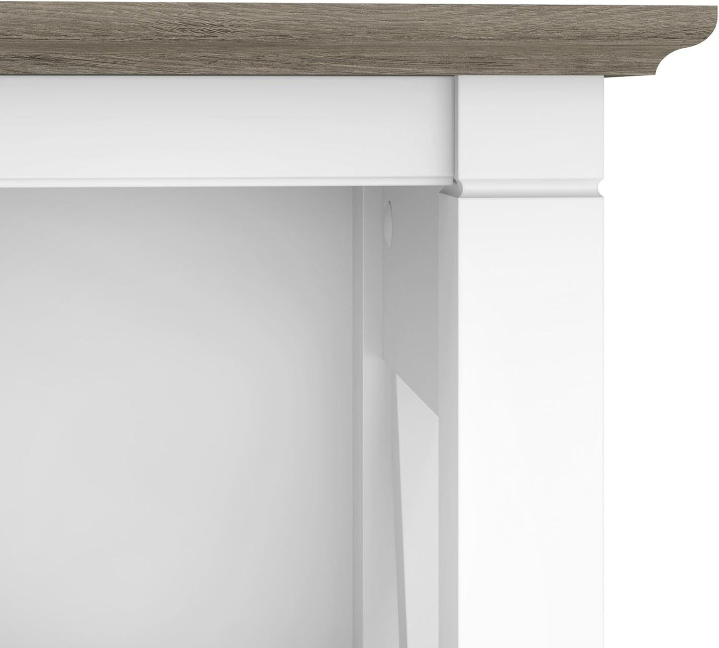 Bush Furniture Key West 66 Inch Bookcase Shiplap Gray White