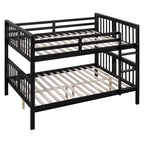 Full over Full Bunk Bed with Ladder for Bedroom, Guest Room Furniture