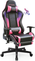 Ergonomic Gaming Chair With Bluetooth Speakers And Footrest