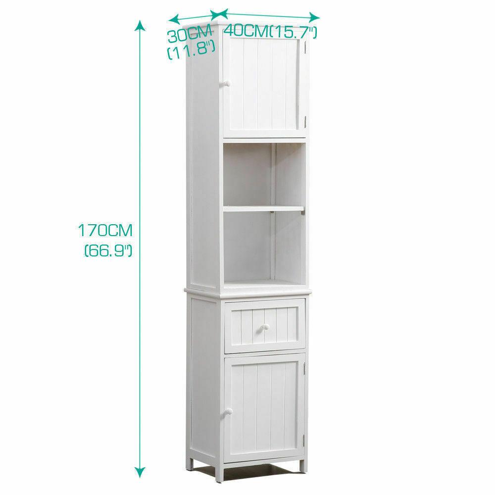 Levede 2 in 1 Bathroom Tallboy Furniture Toilet Storage Cabinet