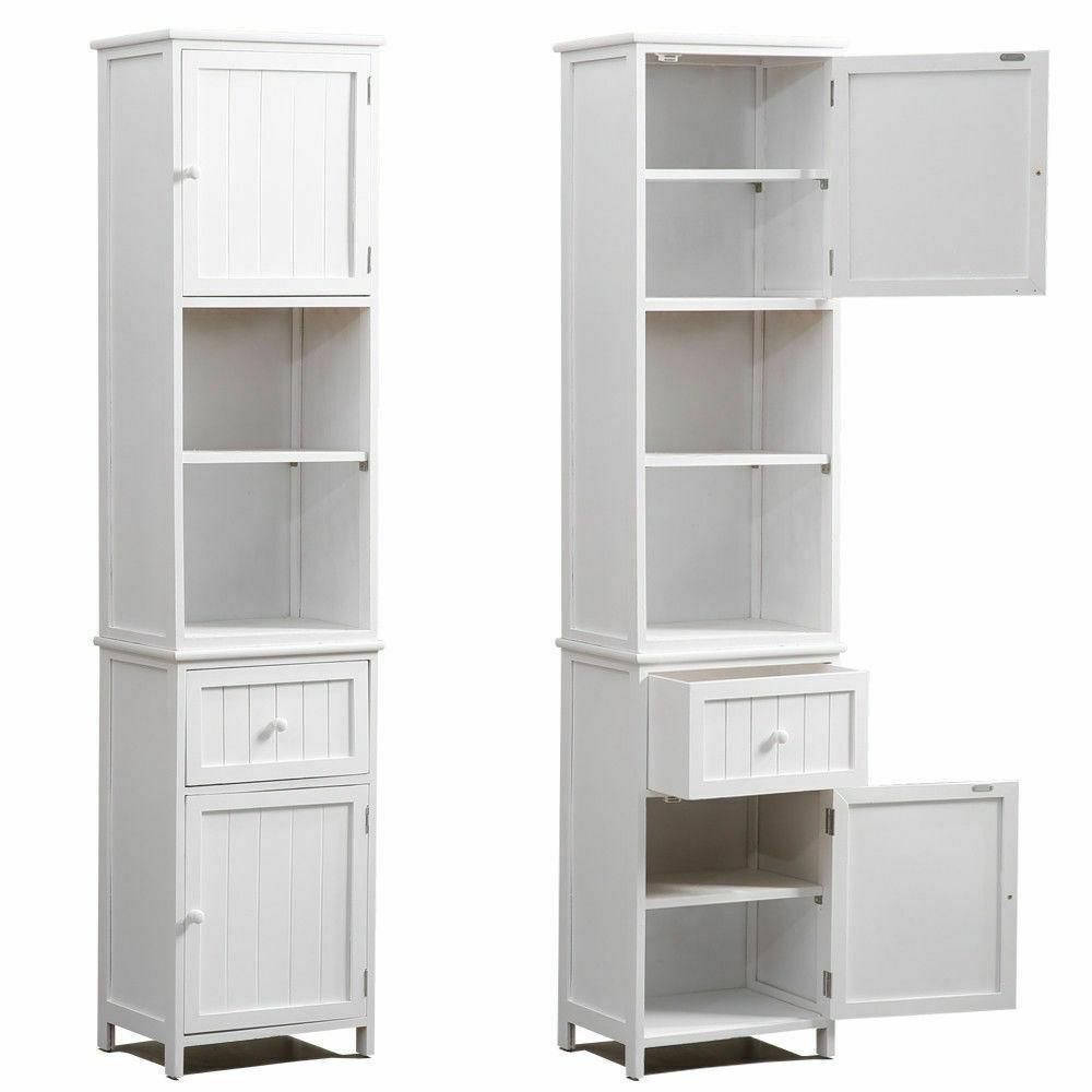 Levede 2 in 1 Bathroom Tallboy Furniture Toilet Storage Cabinet