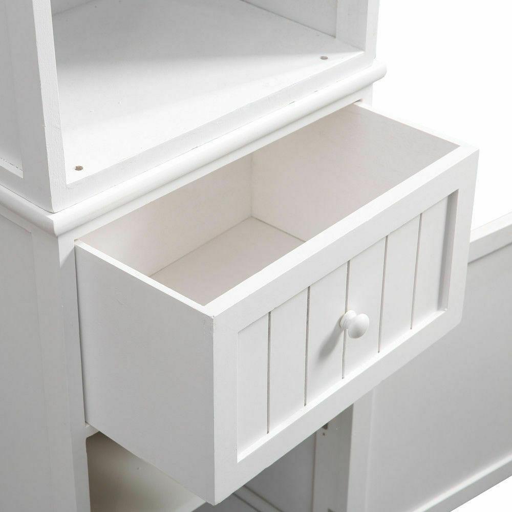 Levede 2 in 1 Bathroom Tallboy Furniture Toilet Storage Cabinet