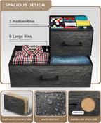 Faux Wood Dresser 9 Drawers For Bedroom Furniture Storage