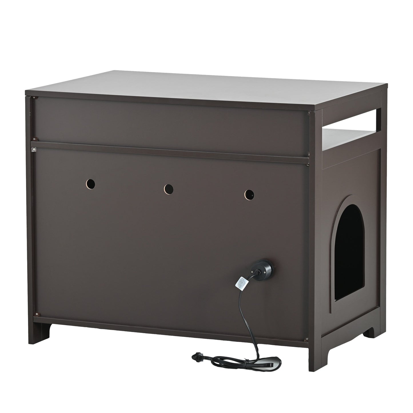 Hidden Cat Litter Box Furniture with Storage Bench , Wooden Pet House