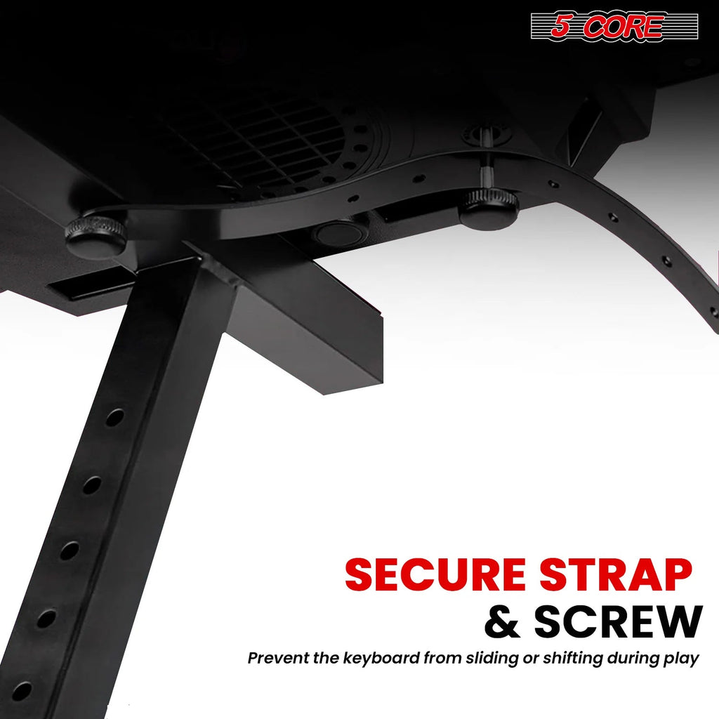 5Core 2 Tier Keyboard Stand Z Style Adjustable Electric Piano Riser