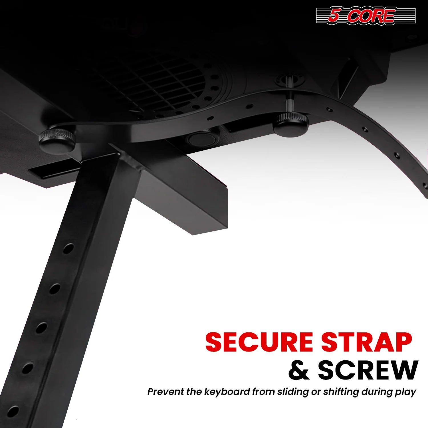 5Core 2 Tier Keyboard Stand Z Style Adjustable Electric Piano Riser