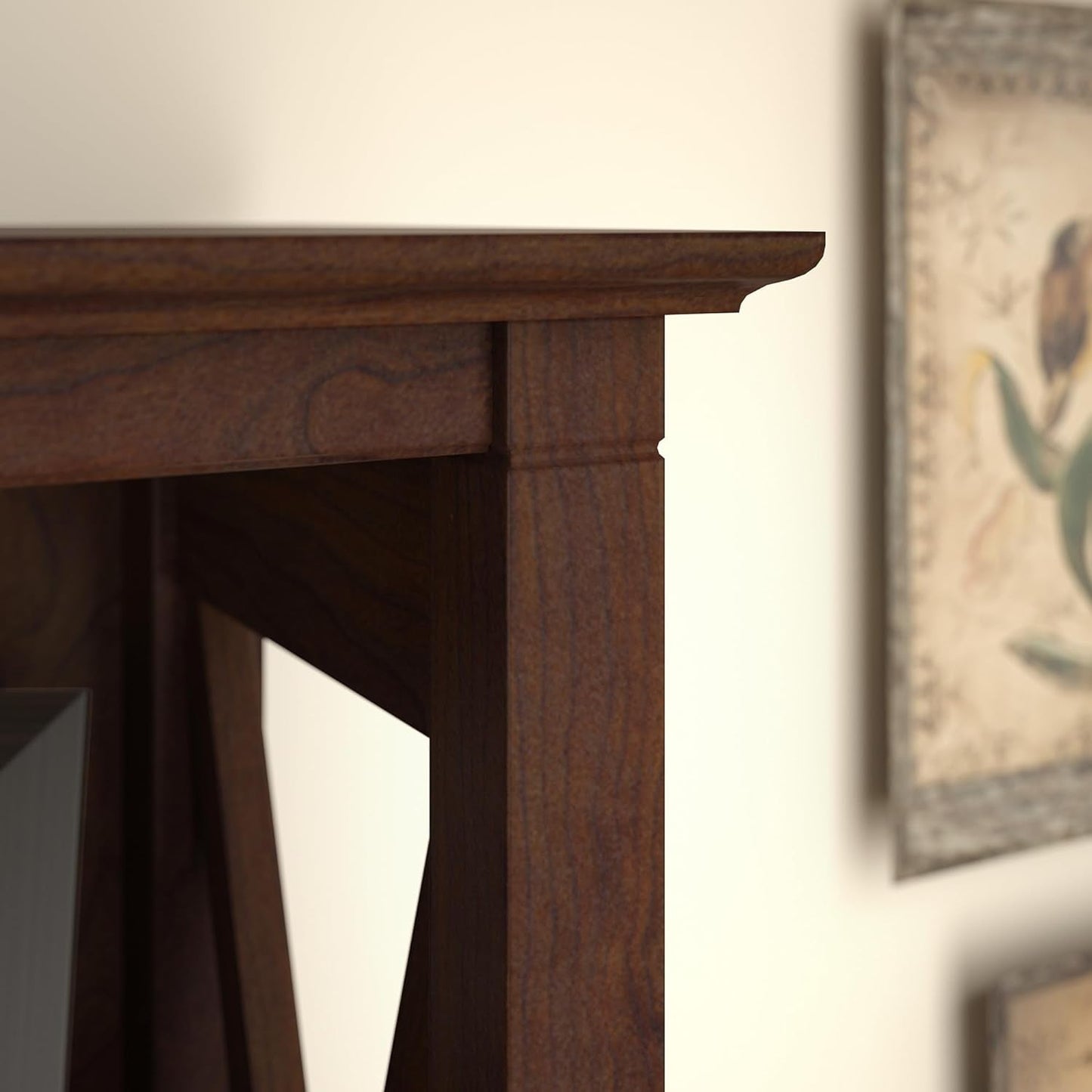 Bush Furniture Tall 5 Shelf Bookcase Bing Cherry Finish