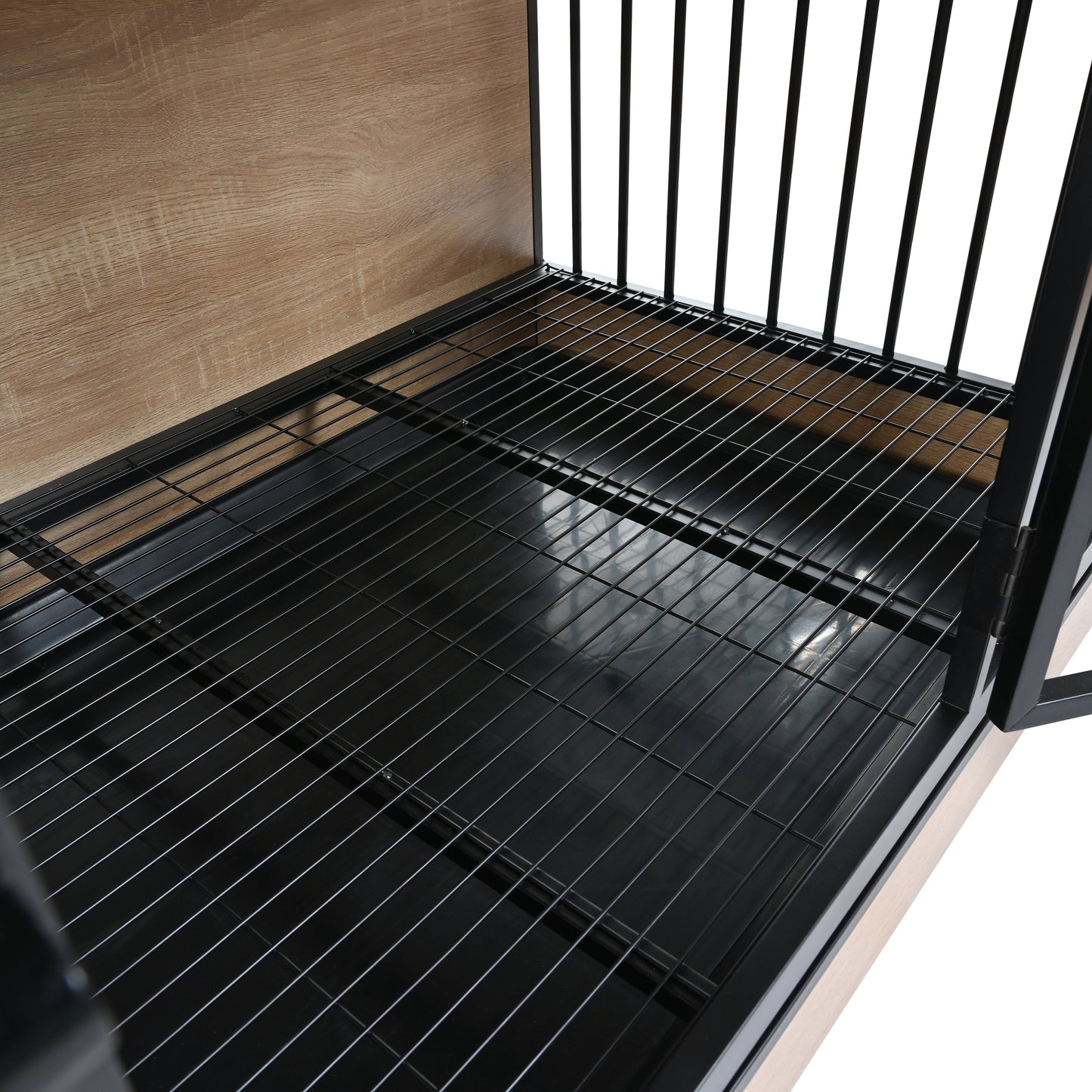 XL Double Dog Crate Furniture – Wooden Dog Kennel with Two