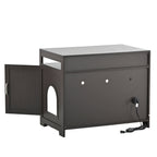 Hidden Cat Litter Box Furniture with Storage Bench , Wooden Pet House