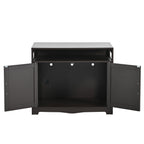 Hidden Cat Litter Box Furniture with Storage Bench , Wooden Pet House