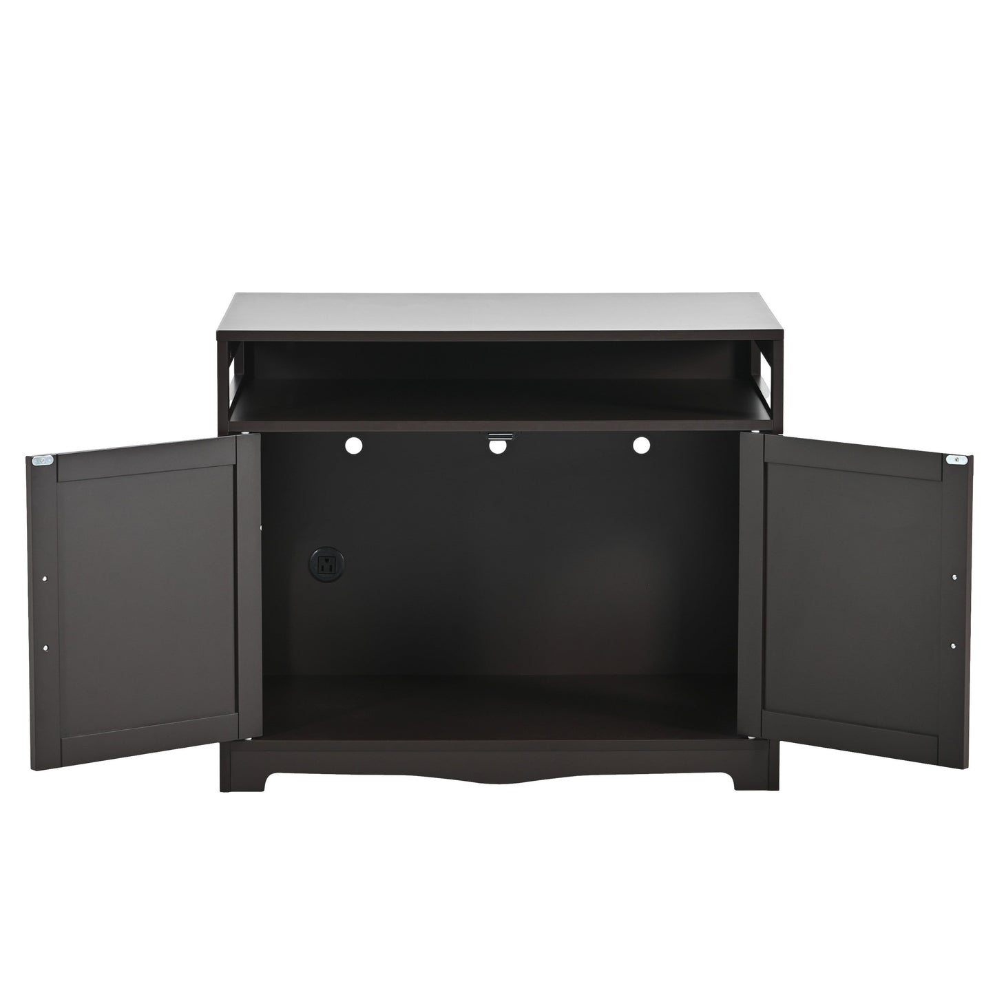 Hidden Cat Litter Box Furniture with Storage Bench , Wooden Pet House