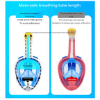Diving Mask Scuba Mask Anti-Fog Equipment Pink