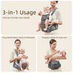 Ergonomic 3-in-1 Baby Carrier and Hipseat