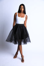 Tutu Tulle Knee Length A Line Ballet Dance Prom Party Layers Skirt