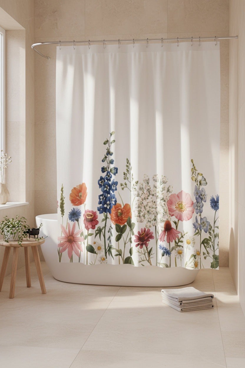 Spring Floral Garden Shower Curtains Home Decor
