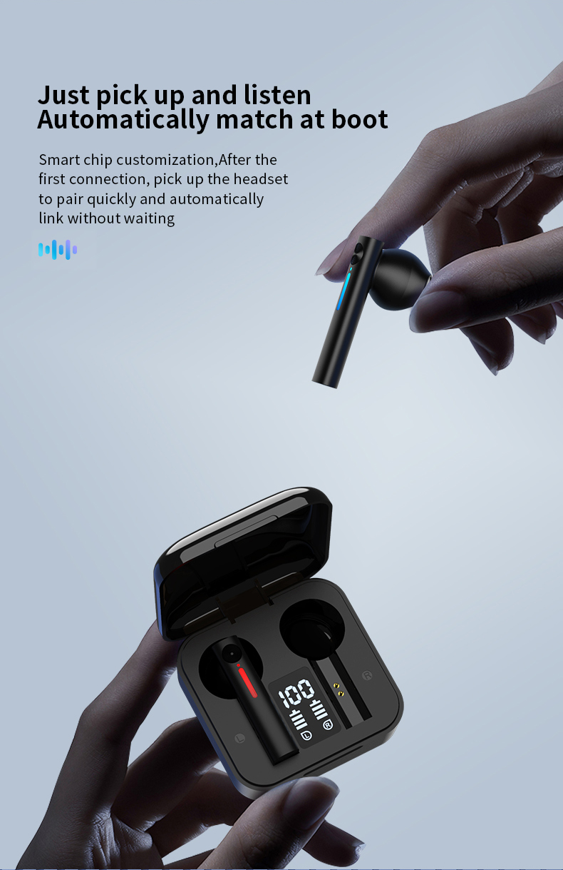 LED Wireless TWS Earbuds with Mic