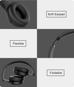Noise Canceling Stereo Foldable Bluetooth V5.0 Wireless Headphones