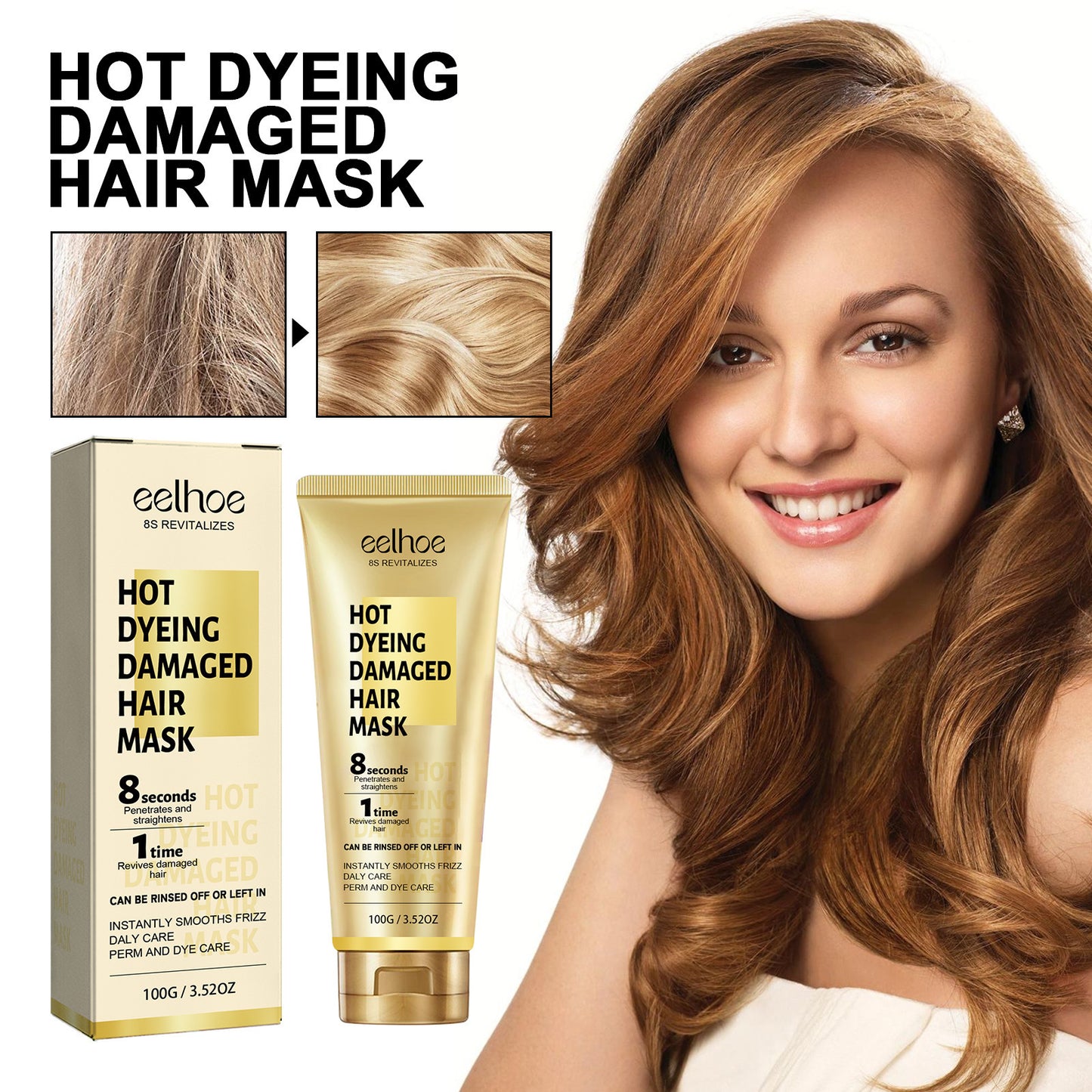 ELLHOE™ Keratin Hair Repair Cream – Restores Damaged & Dyed Hair