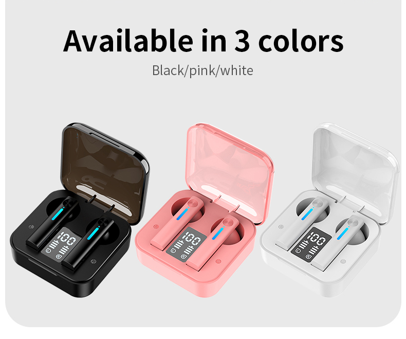 LED Wireless TWS Earbuds with Mic