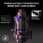 Ergonomic Gaming Chair With Bluetooth Speakers And Footrest