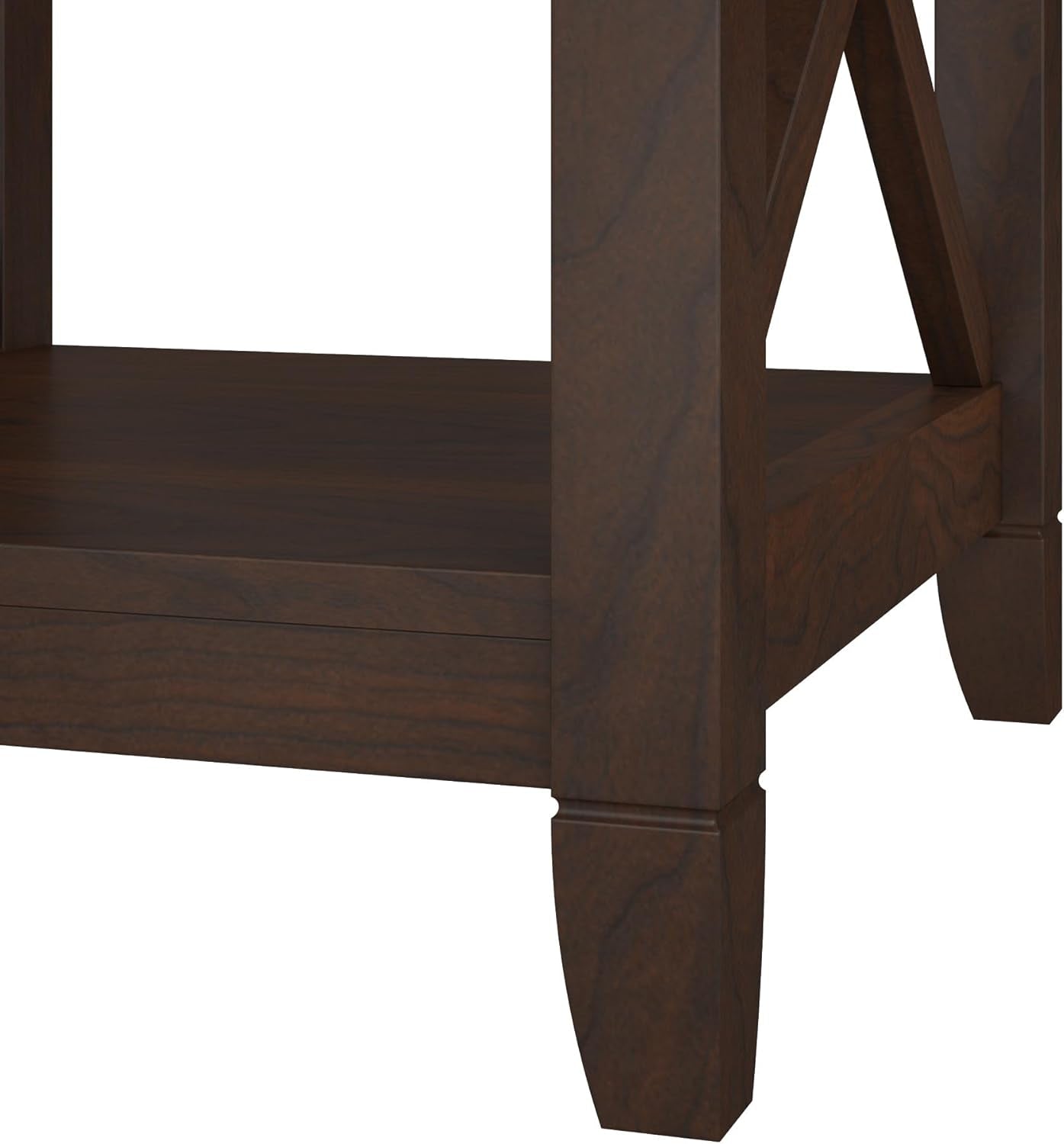 Bush Furniture Tall 5 Shelf Bookcase Bing Cherry Finish