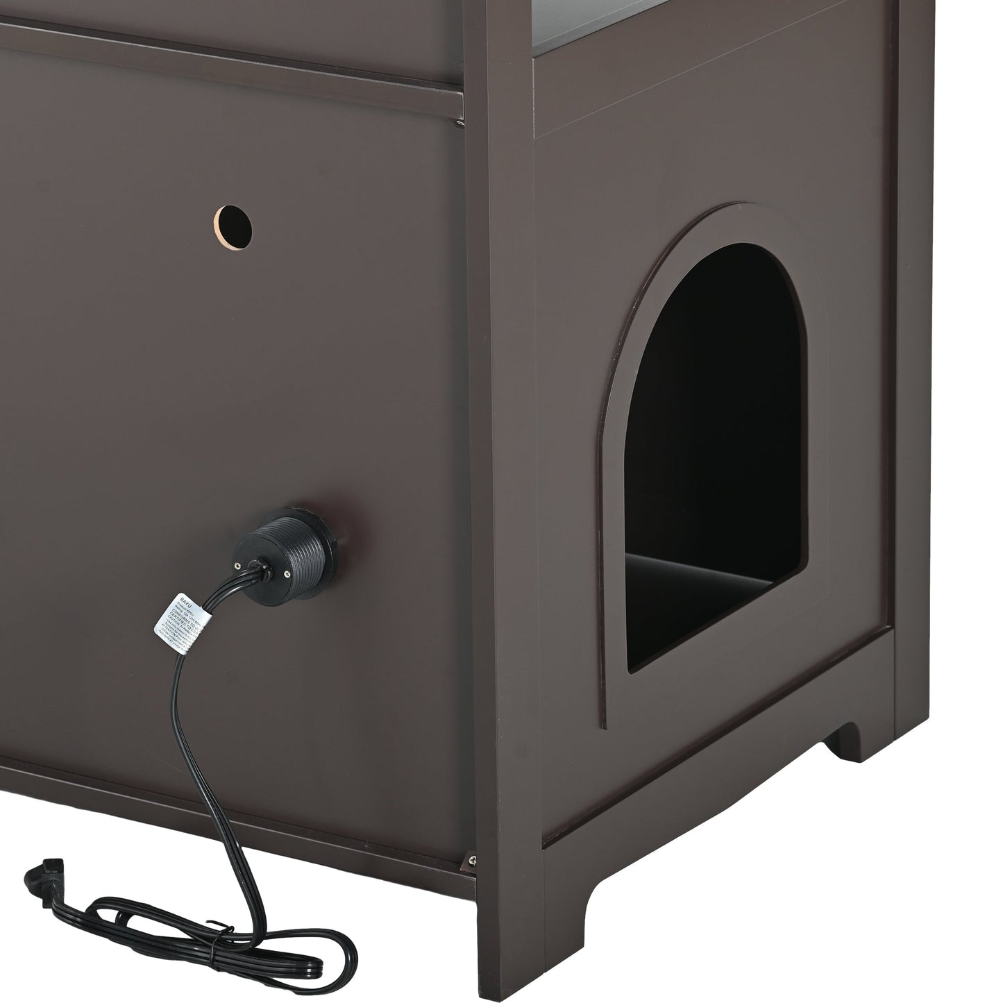 Hidden Cat Litter Box Furniture with Storage Bench , Wooden Pet House