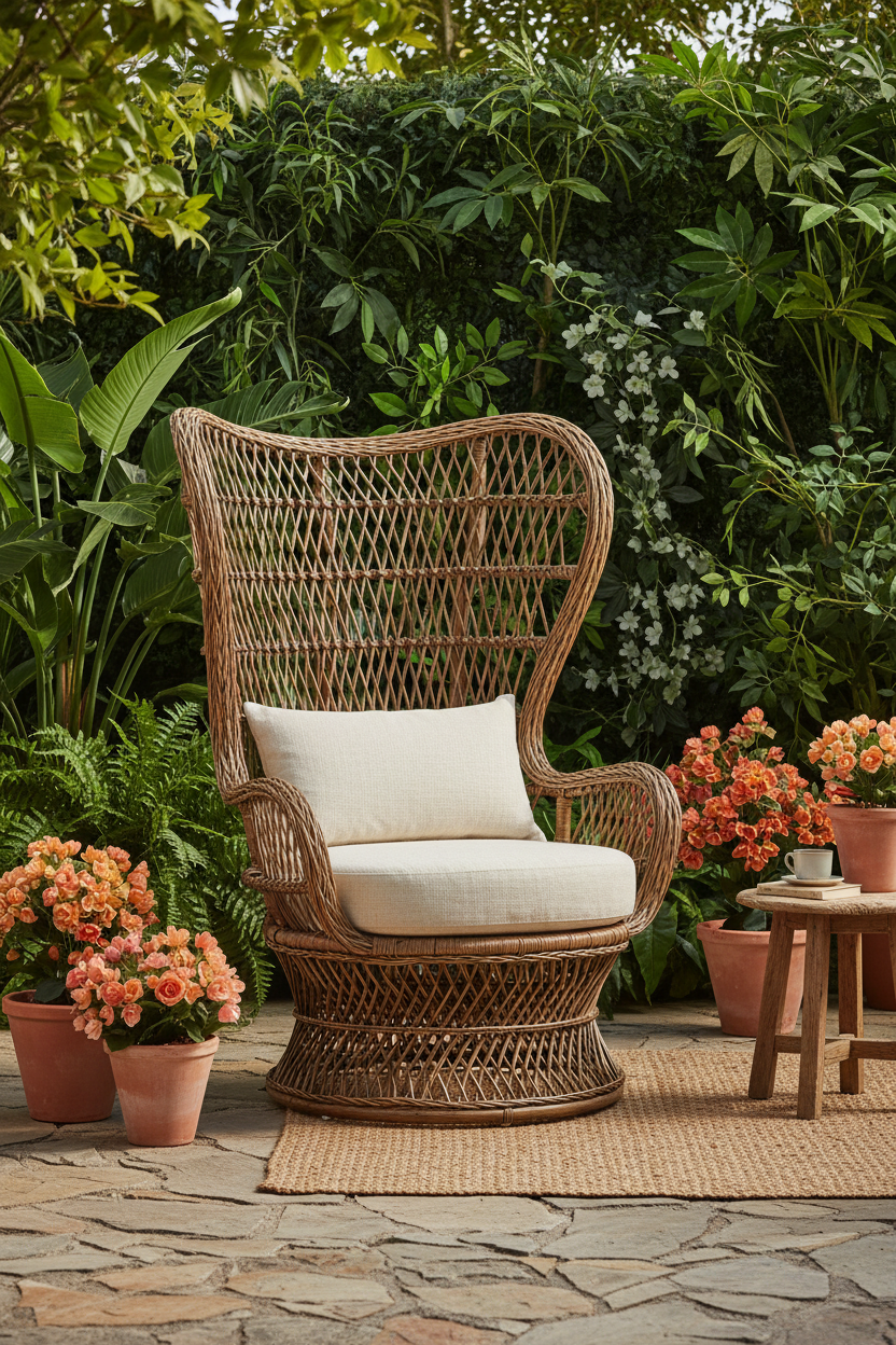 Garden sofa DKD Home Decor Brown Multicolour Natural Rattan 98 x 55 x