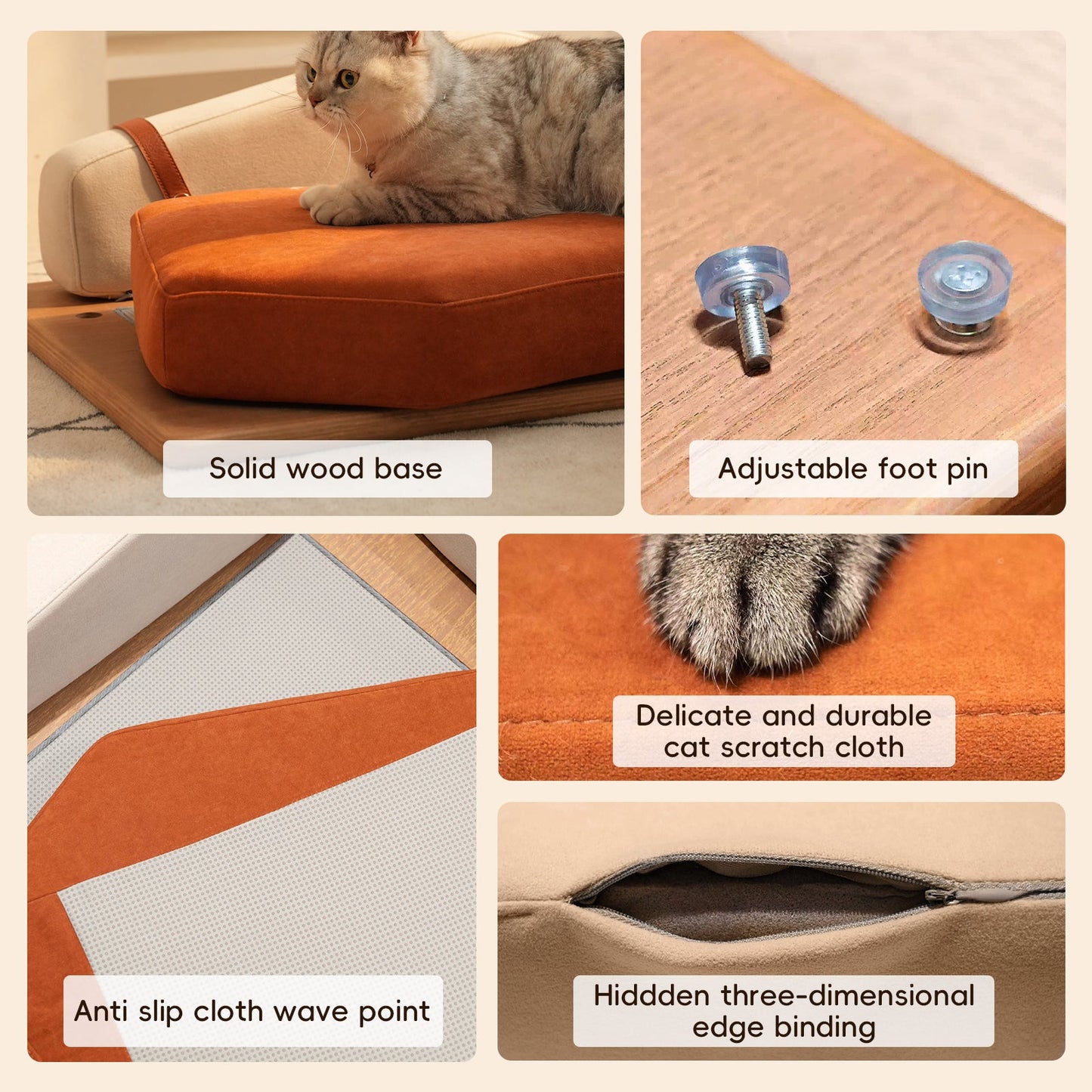 Wooden Pet Bed for Cats & Dogs – Oak Veneer Modern Furniture-Grade