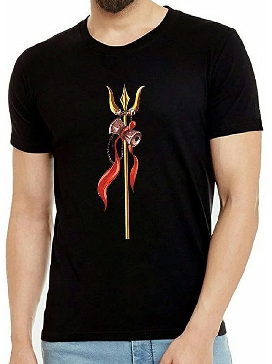 MAHASHIVRATRI PRIRTED T-Shirt in Men Fashion (Size-L) (Color-BLACK )