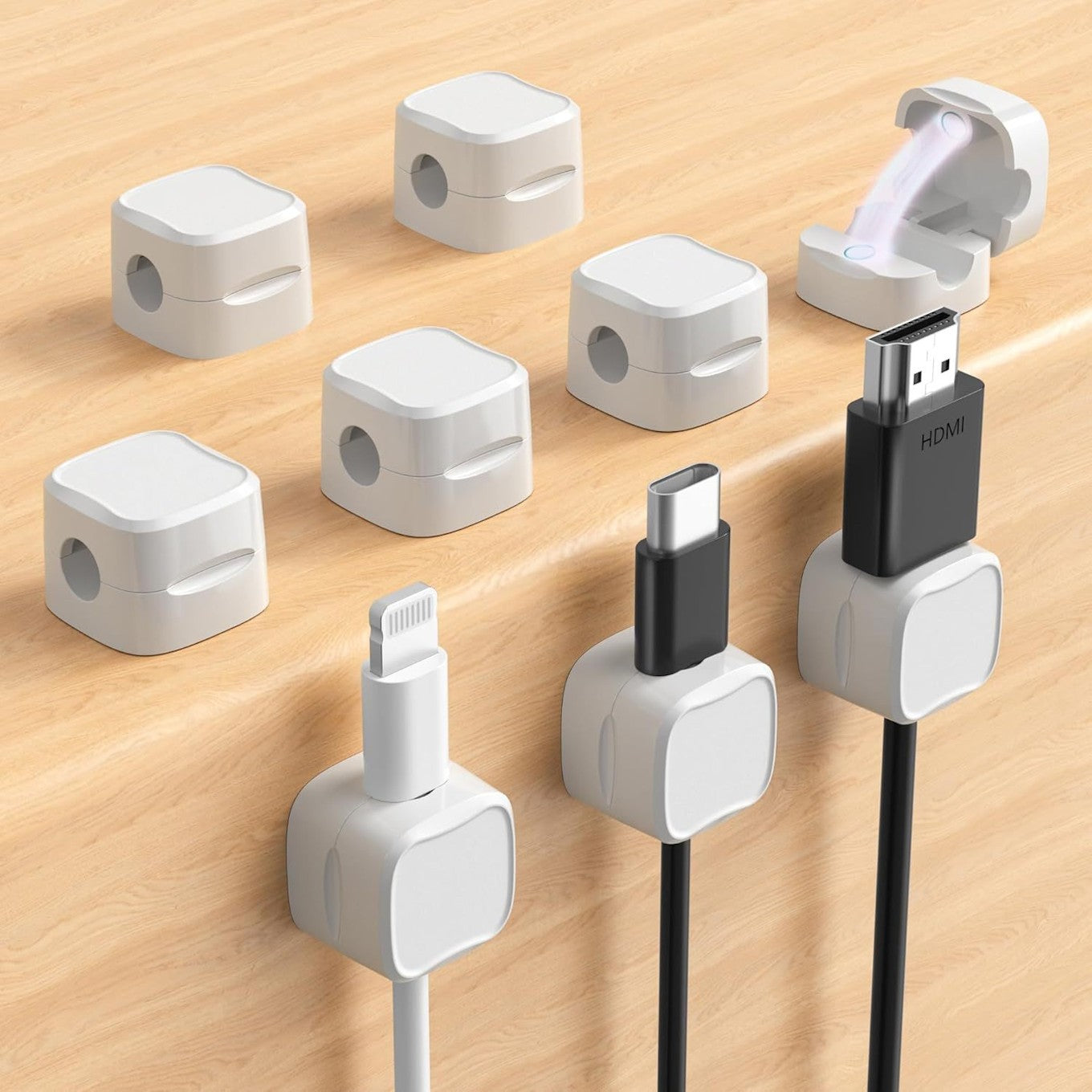 Magnetic Cable Clips Cord Organizer 9 Pack