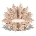 R M BAREILLY Furniture House Bali Barrel Rattan Lounge Chair