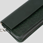 Leather Shoulder Bag - Curie (Orange Vectors)