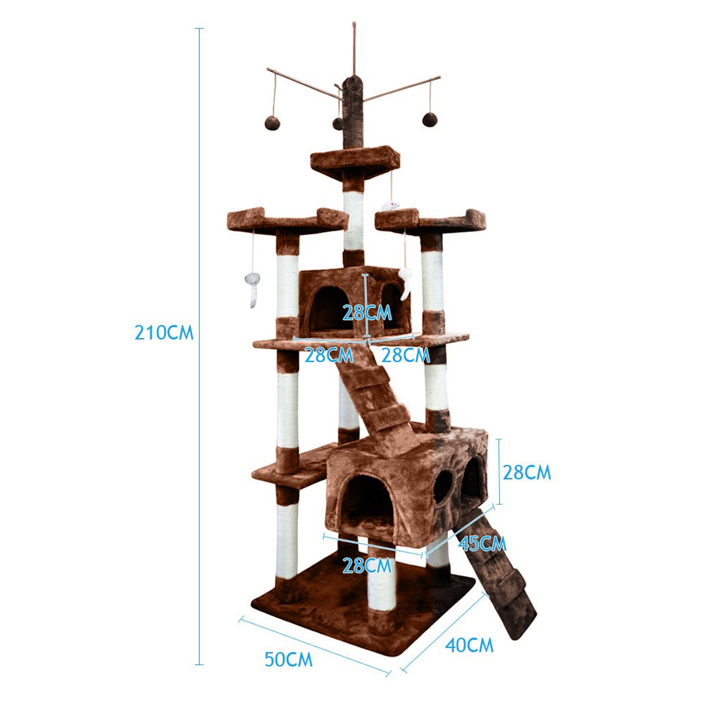 PaWz 2.1M Cat Scratching Post Tree Gym House Condo Furniture Scratcher