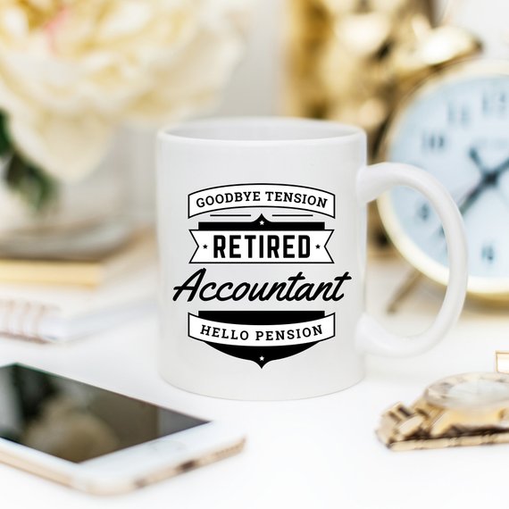 Retired Accountant Mug, Funny Retirement Gag