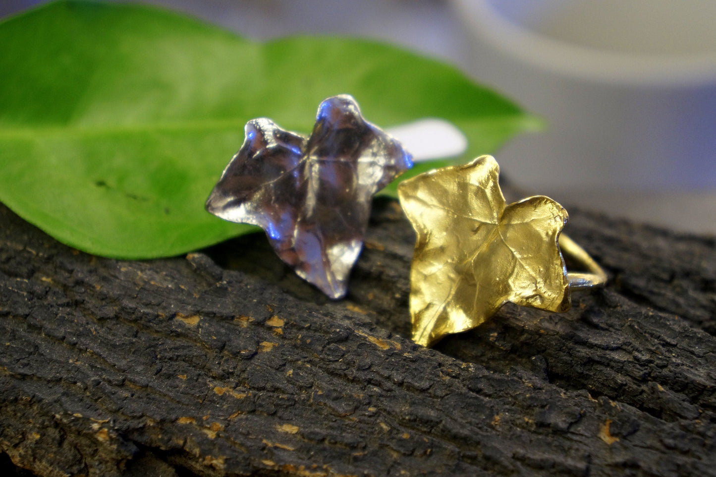 Ivy Leaf Silver Ring: Handmade Nature-Inspired Jewelry