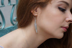 Sterling Silver Dove Feather Earrings: Boho Nature Jewelry