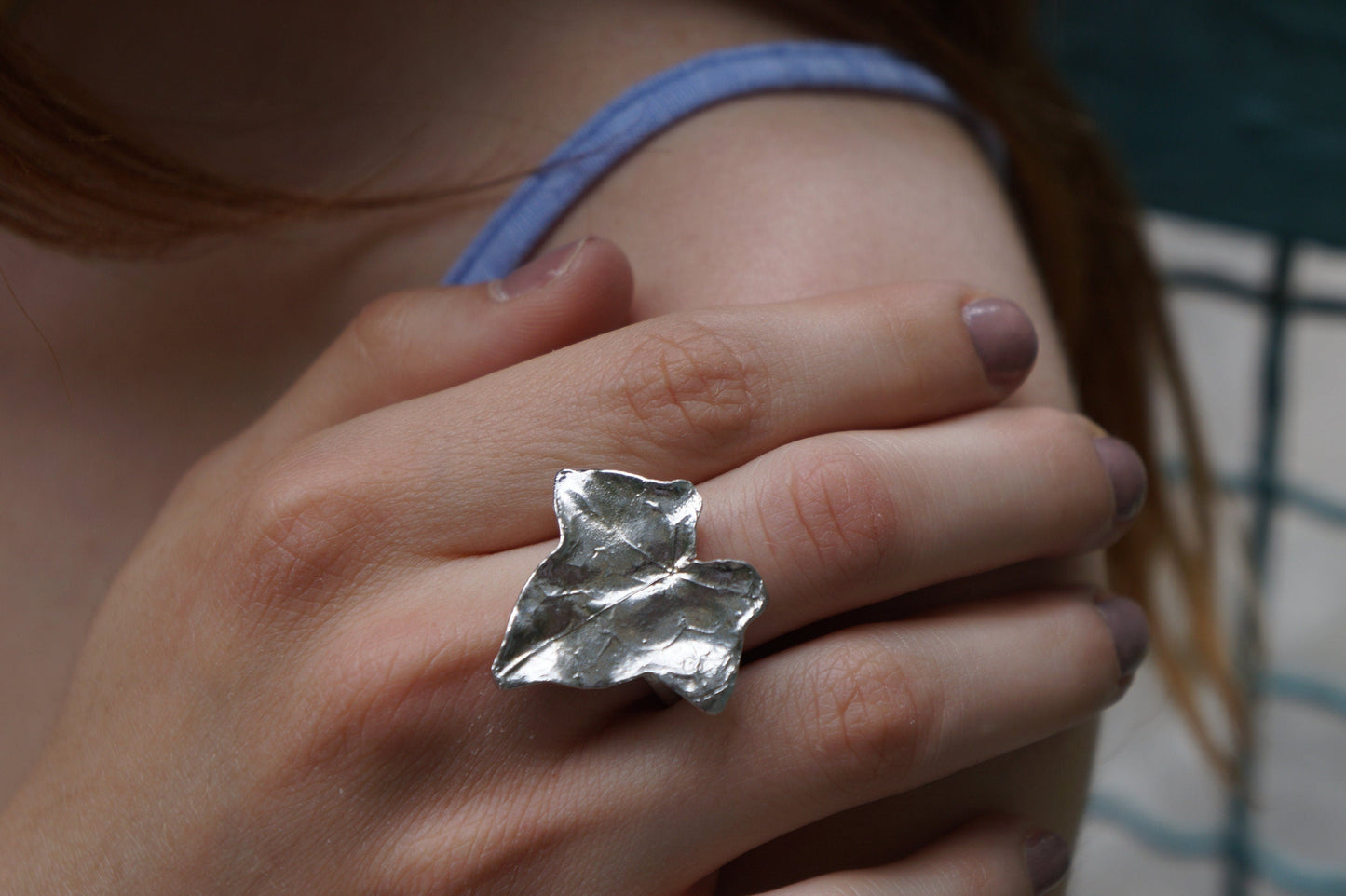 Ivy Leaf Silver Ring: Handmade Nature-Inspired Jewelry