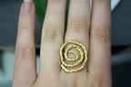Pine Twig Sterling Silver Ring - Minimalist Nature Jewelry