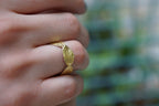 Leaf Ring: Nature Inspired Sterling Silver Jewelry (Gold Plated)