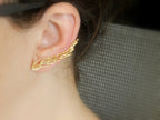 Araucaria Leaf Earrings: Nature Lover Jewelry (Silver or Gold)